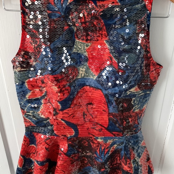 WOLVEN BY ANTHROPOLOGIE SLEEVELESS SUGARED PEPLUM - Picture 2 of 8